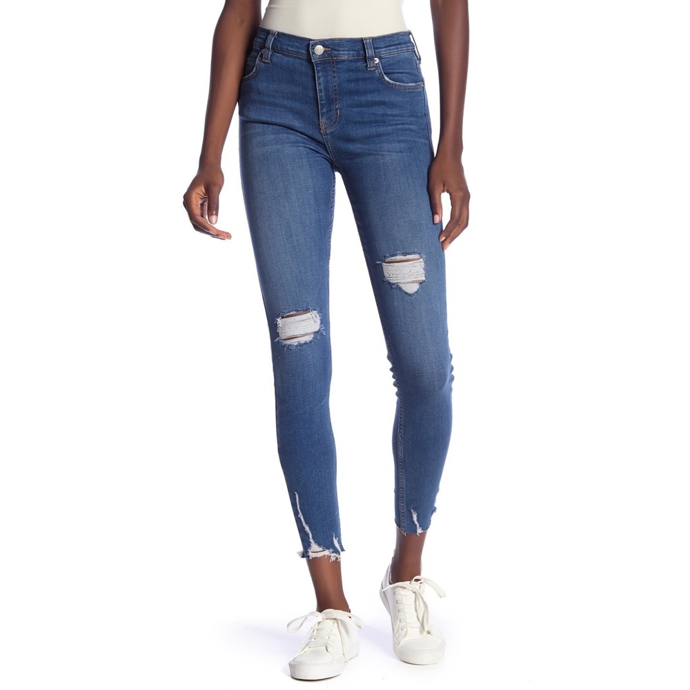 Free People Sharkbite Ankle Skinny Jeans 🦈
